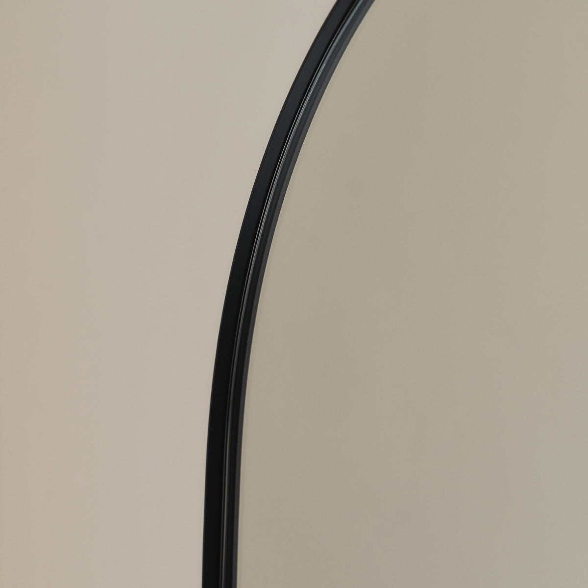 Theo Mirror - Large black curved metal full-length mirror 160cm x 50cm