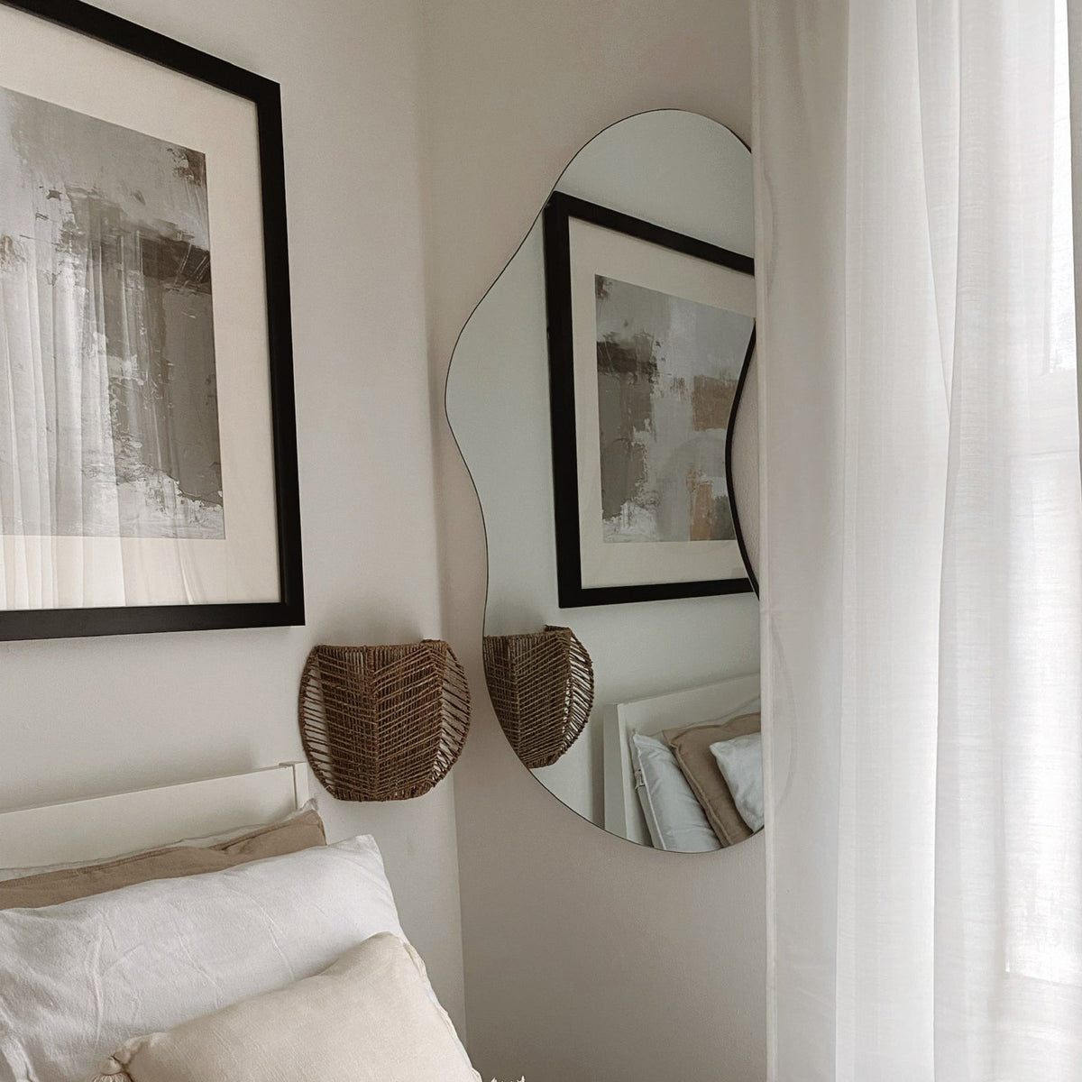 Edge Mirror – Large Irregular Frameless Lake Style Mirror (120 cm x 70 cm)
