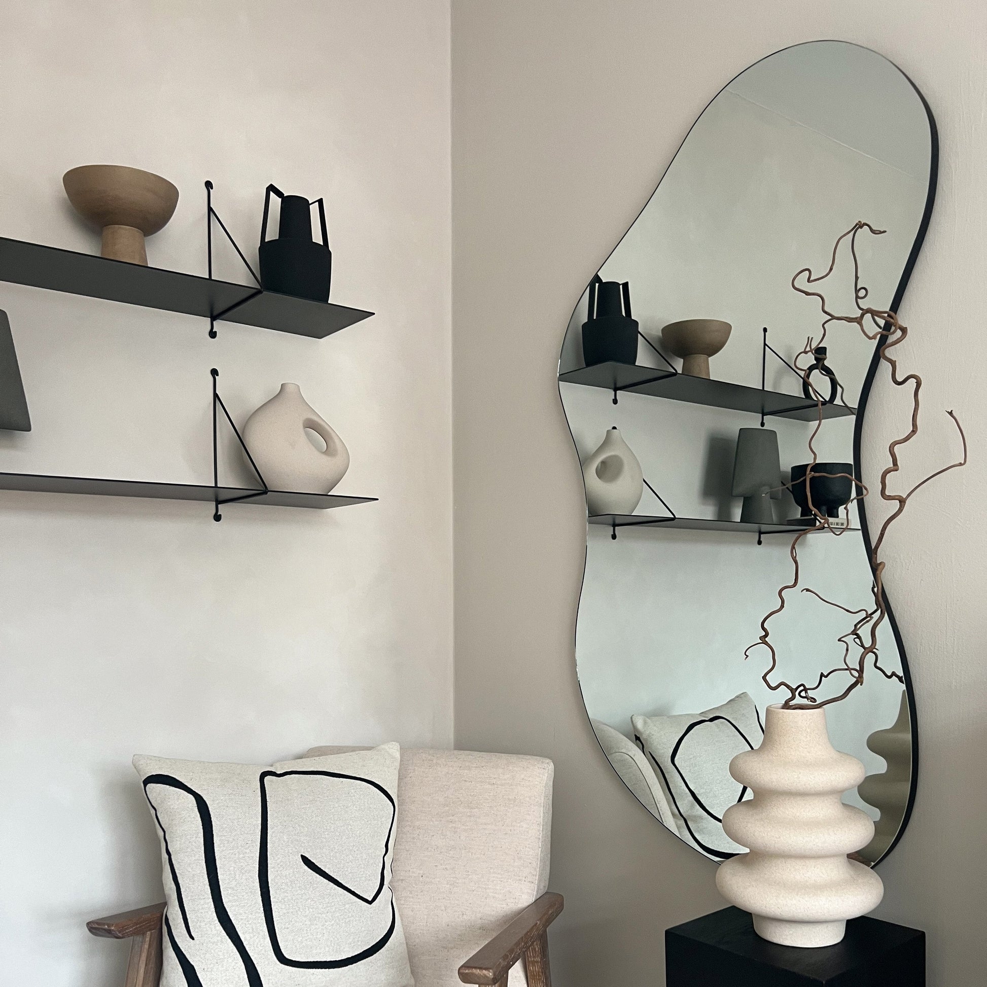 Edge Mirror – Large Irregular Frameless Lake Style Mirror (120 cm x 70 cm)