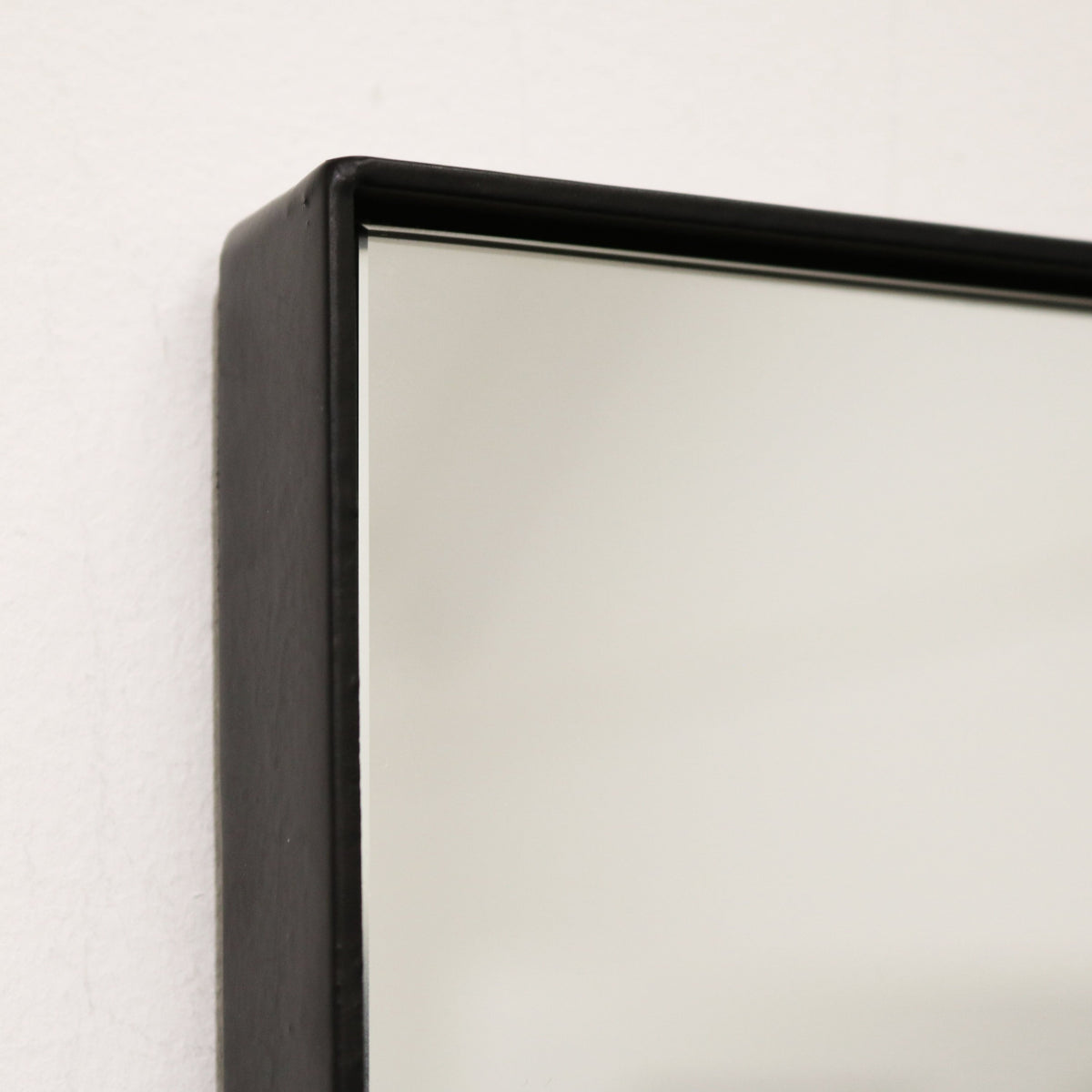 Theo Mirror - Large Rectangular Black Metal Wall Mirror 179cm x 80cm
