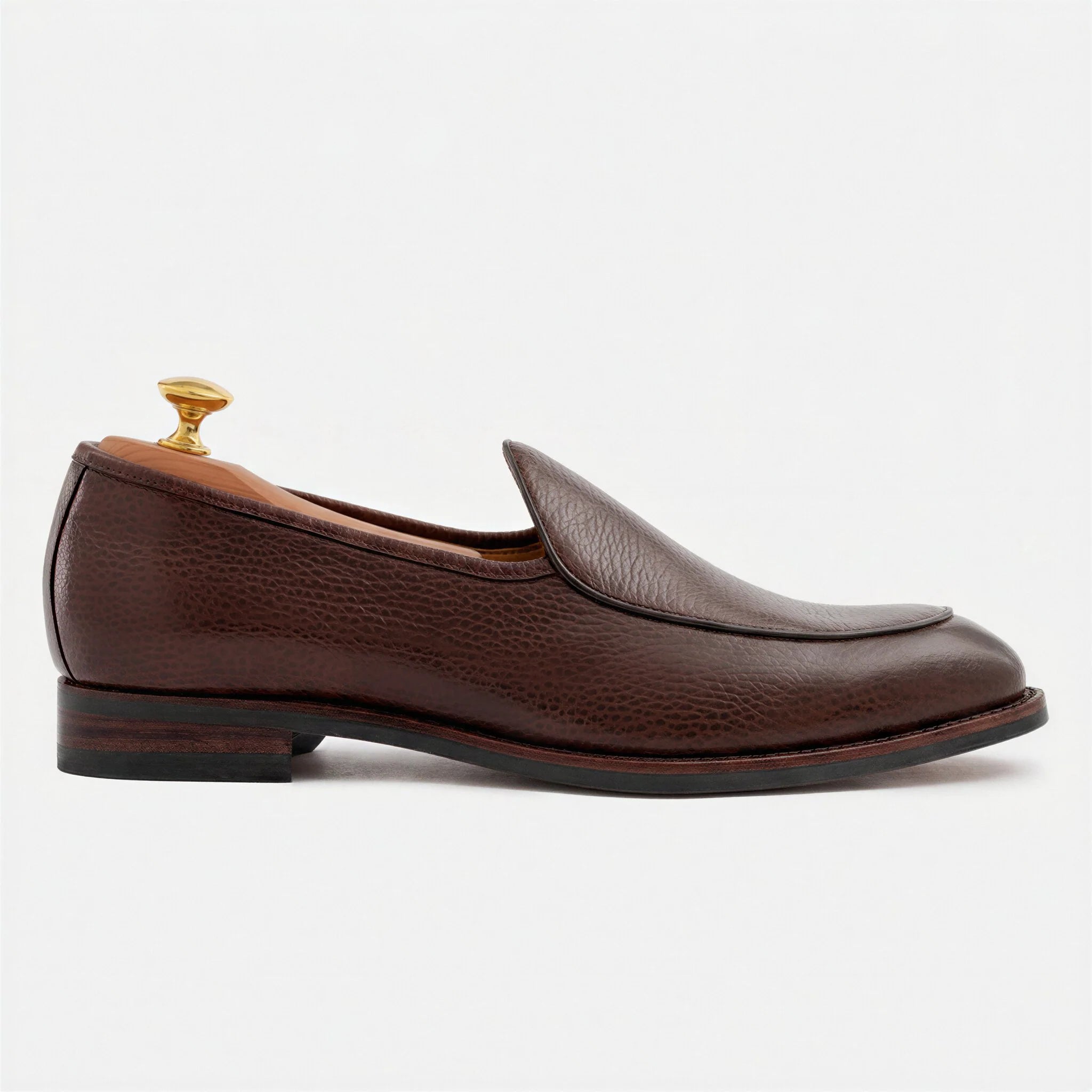 Men's Vincent Belgian Loafers – Premium Pebbled Leather