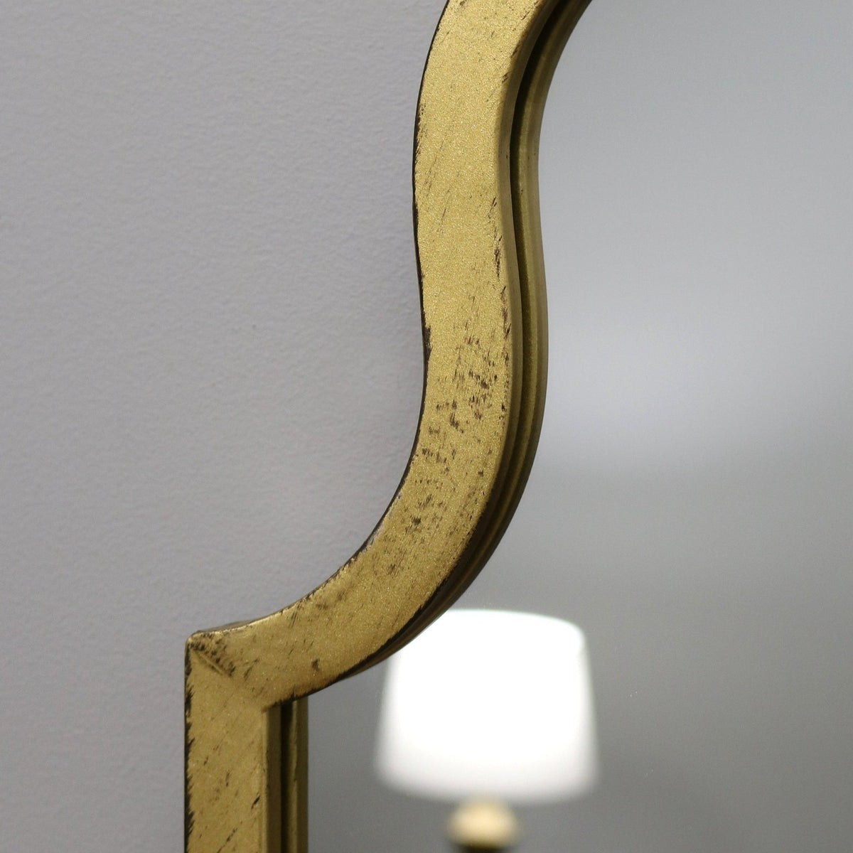 Algiers Mirror - Large Arched Gold Metal Mirror 150cm x 60cm