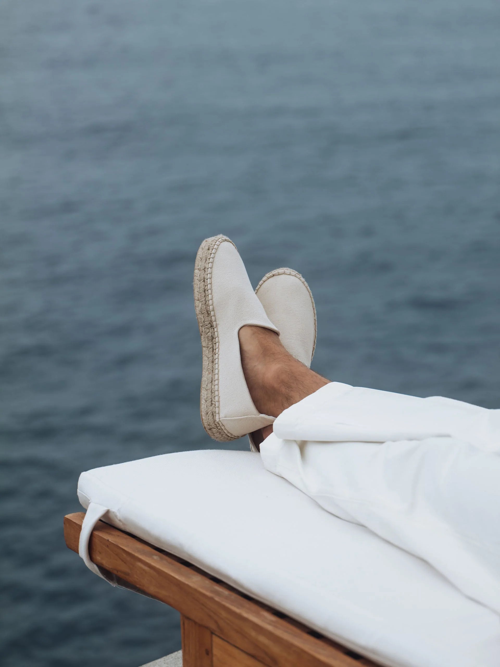 The Espadrille - Ivory Canvas