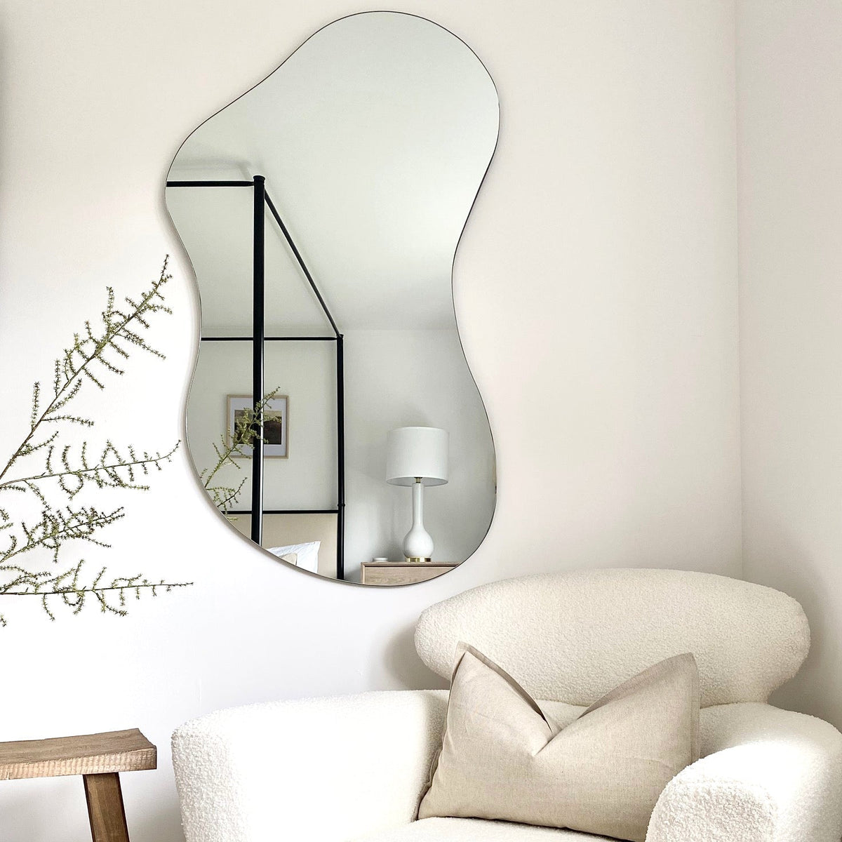 Edge Mirror – Large Irregular Frameless Lake Style Mirror (120 cm x 70 cm)