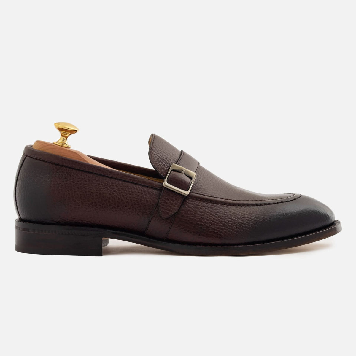 Archie Men’s Pebbled Leather Belted Loafers