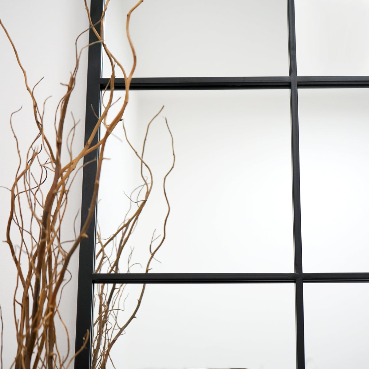 Brooklyn Mirror – Extra Large Full-Length Black Metal Mirror (210 cm x 120 cm)