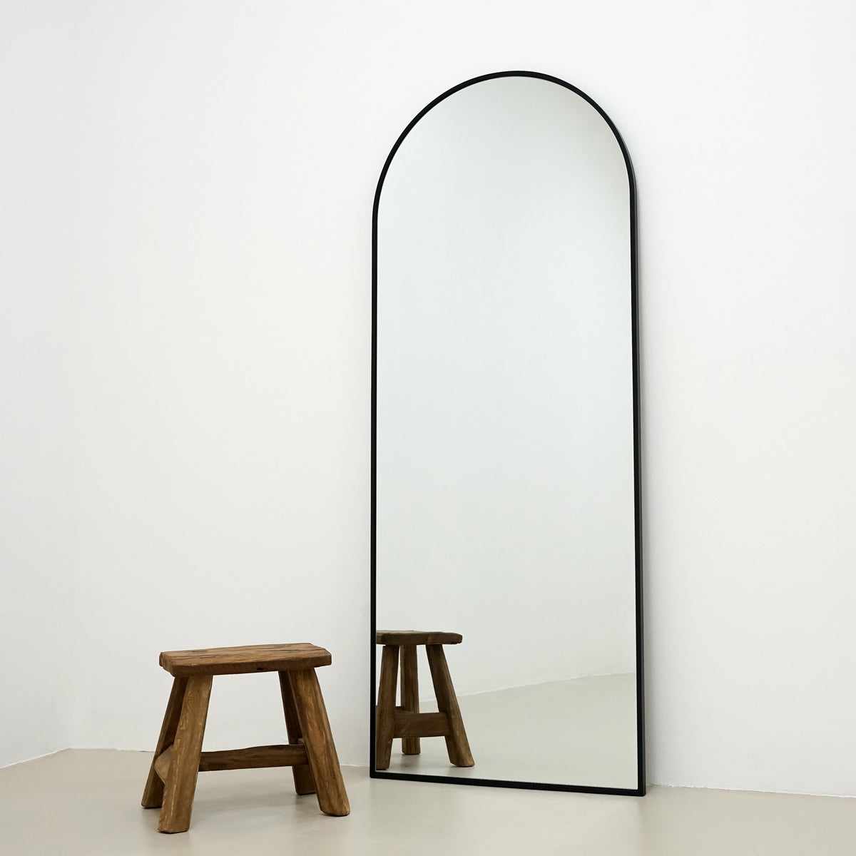 Liberty Mirror - Large Black Arched Metal Mirror 160cm x 60cm