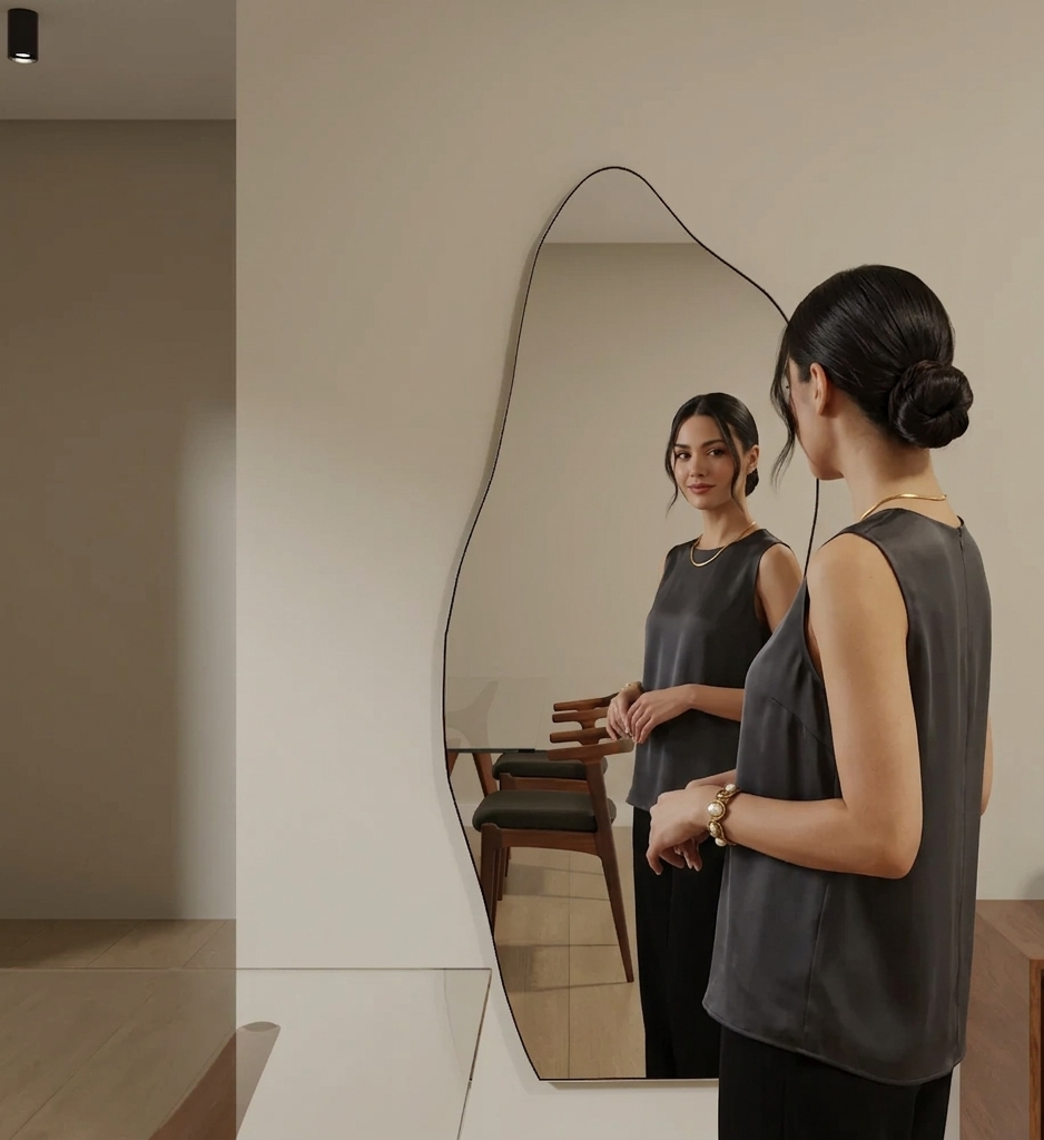 Amora Mirror - Large Full Body Mirror with Leather Frame (150cm x 60cm 170cm x 70cm)