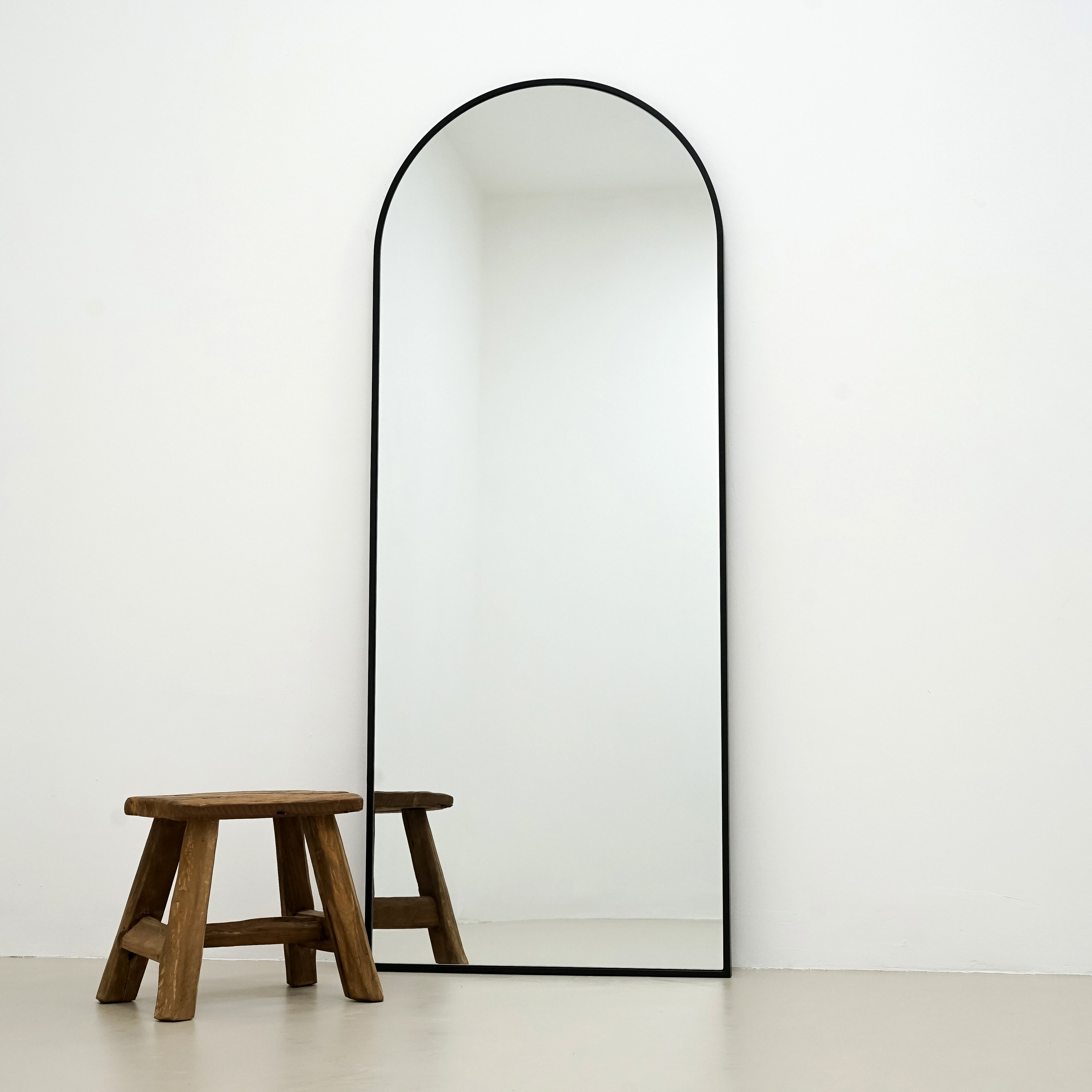 Liberty Mirror - Large Black Arched Metal Mirror 160cm x 60cm