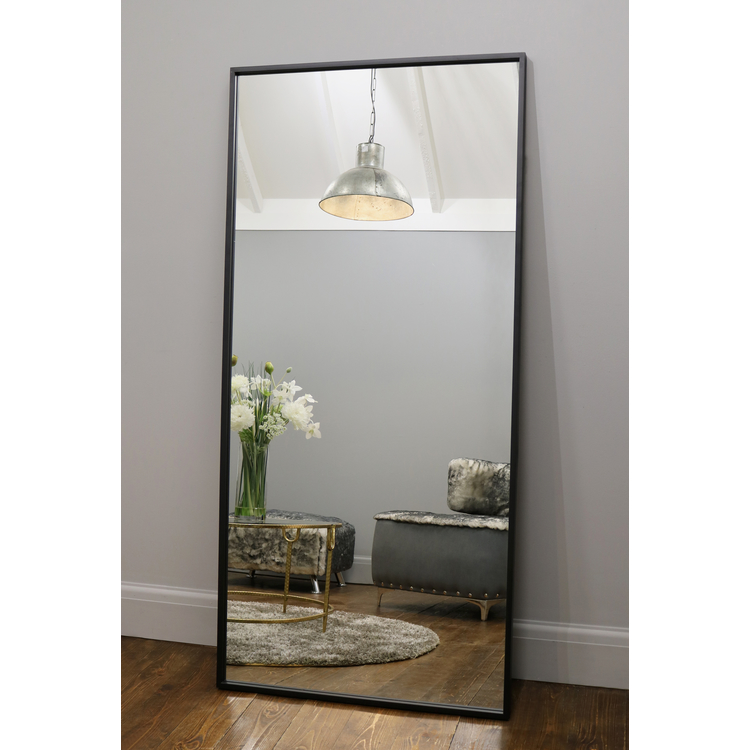 Islington Mirror – Industrial style full-length mirror in black metal (170 cm x 80 cm)