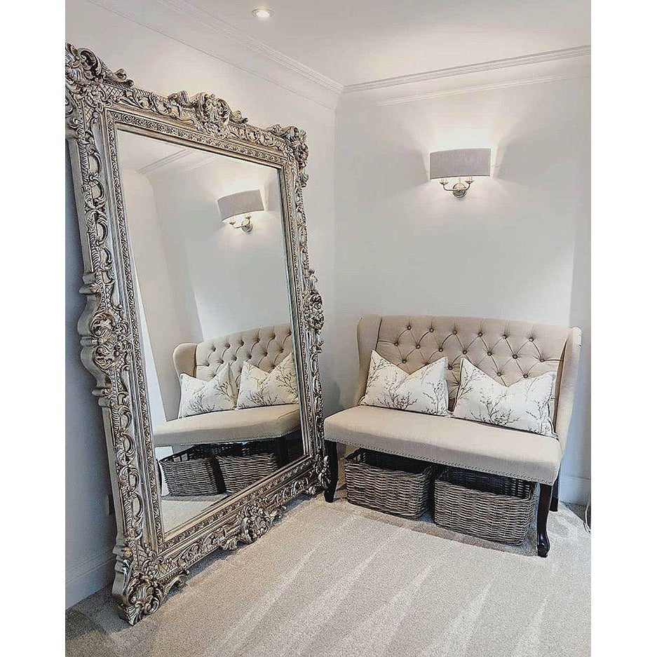 Ella Large Mirror – Champagne decorated floor mirror (190 cm x 140 cm)