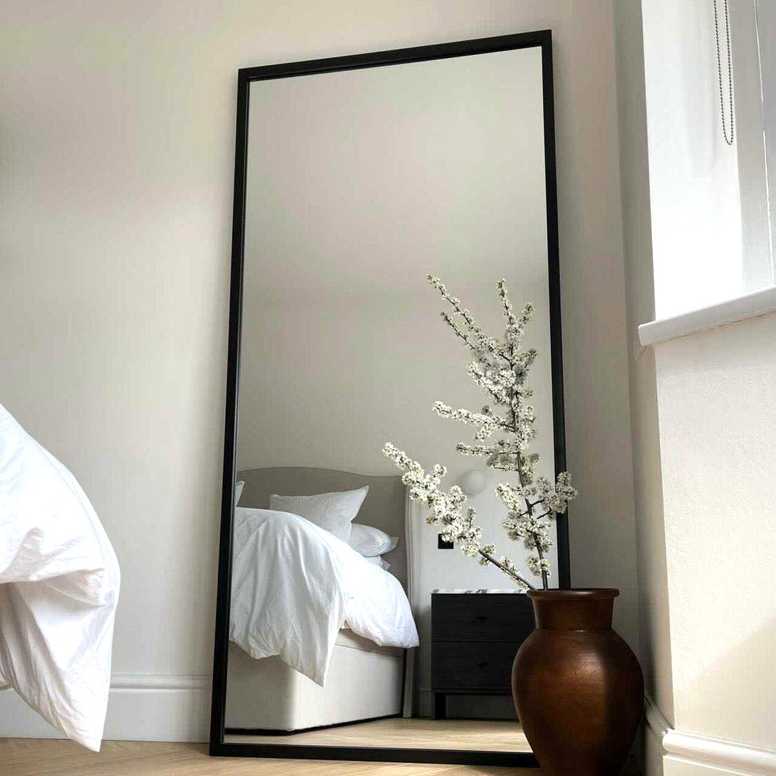 Islington Mirror – Industrial style full-length mirror in black metal (170 cm x 80 cm)