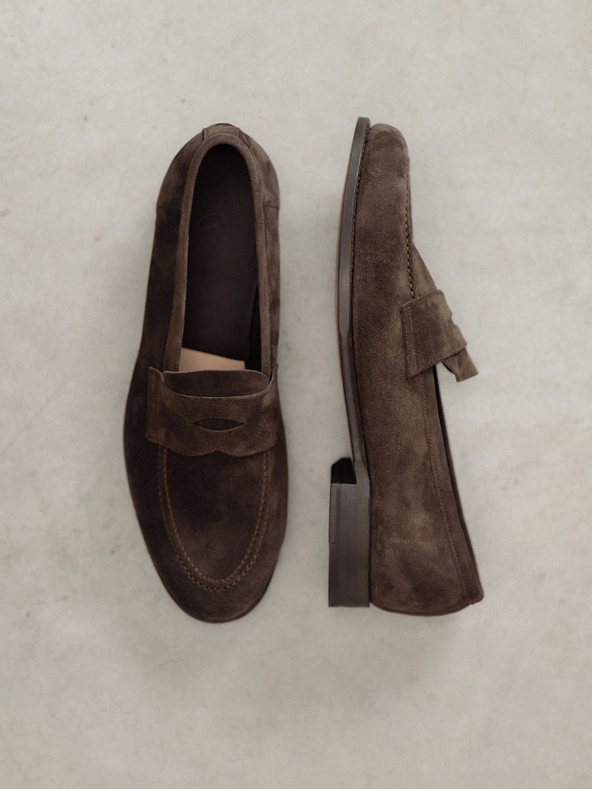 The Penny Loafer - Brown Suede - Unlined