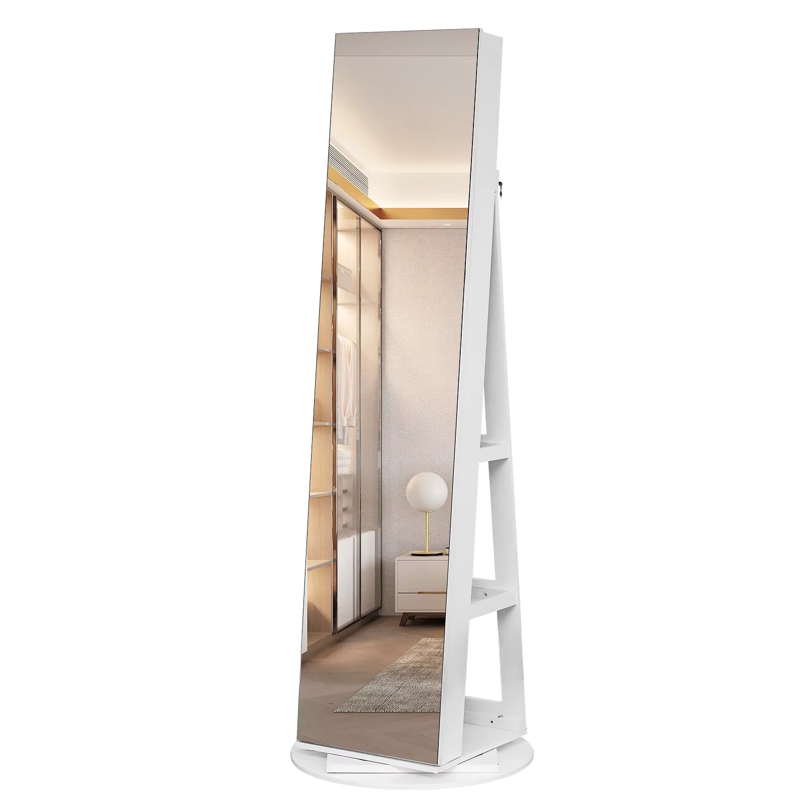 Haus 360° Standing Mirror: Jewelry Cabinet and Integrated Organizer