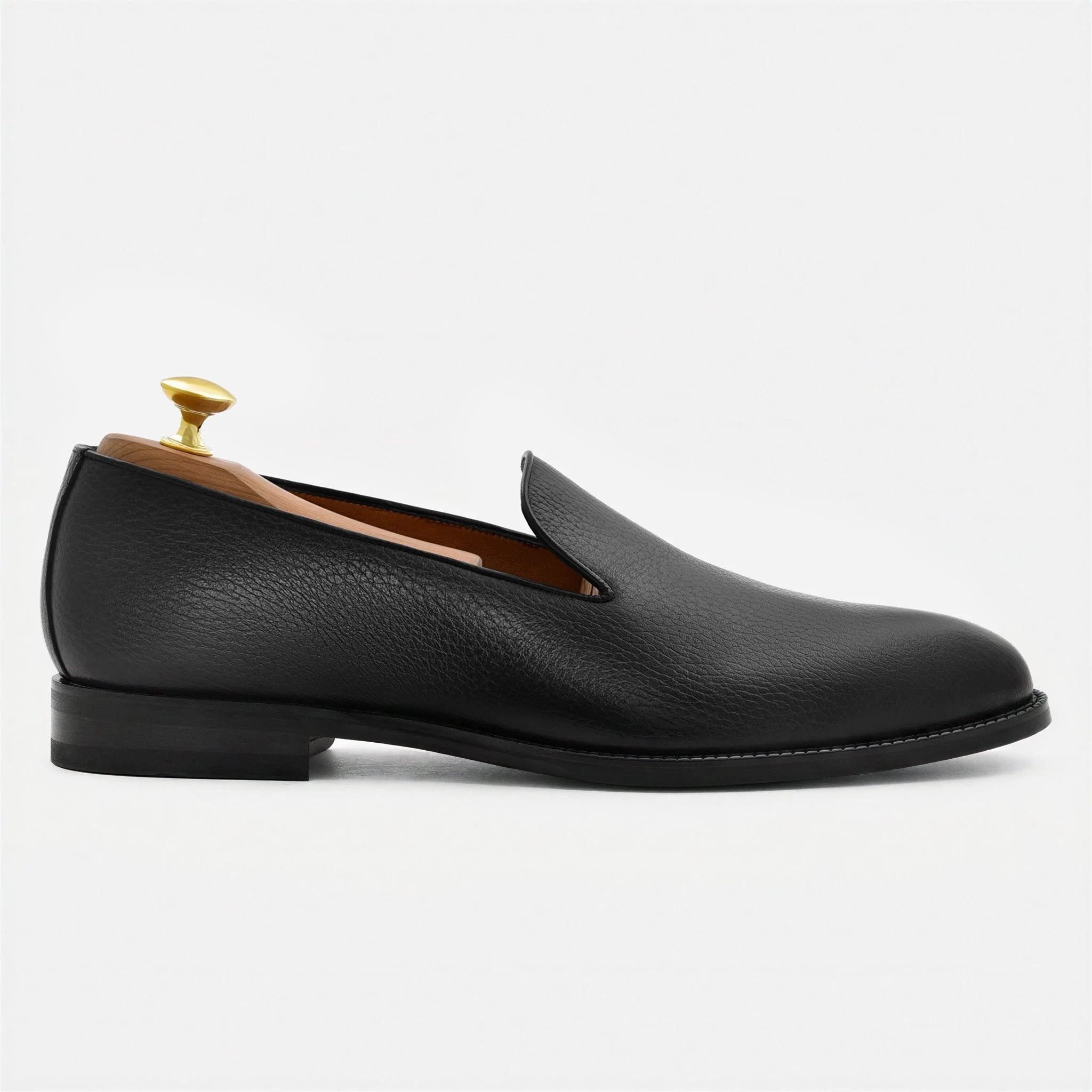 Langford Men's Pebbled Leather Wholecut Loafers