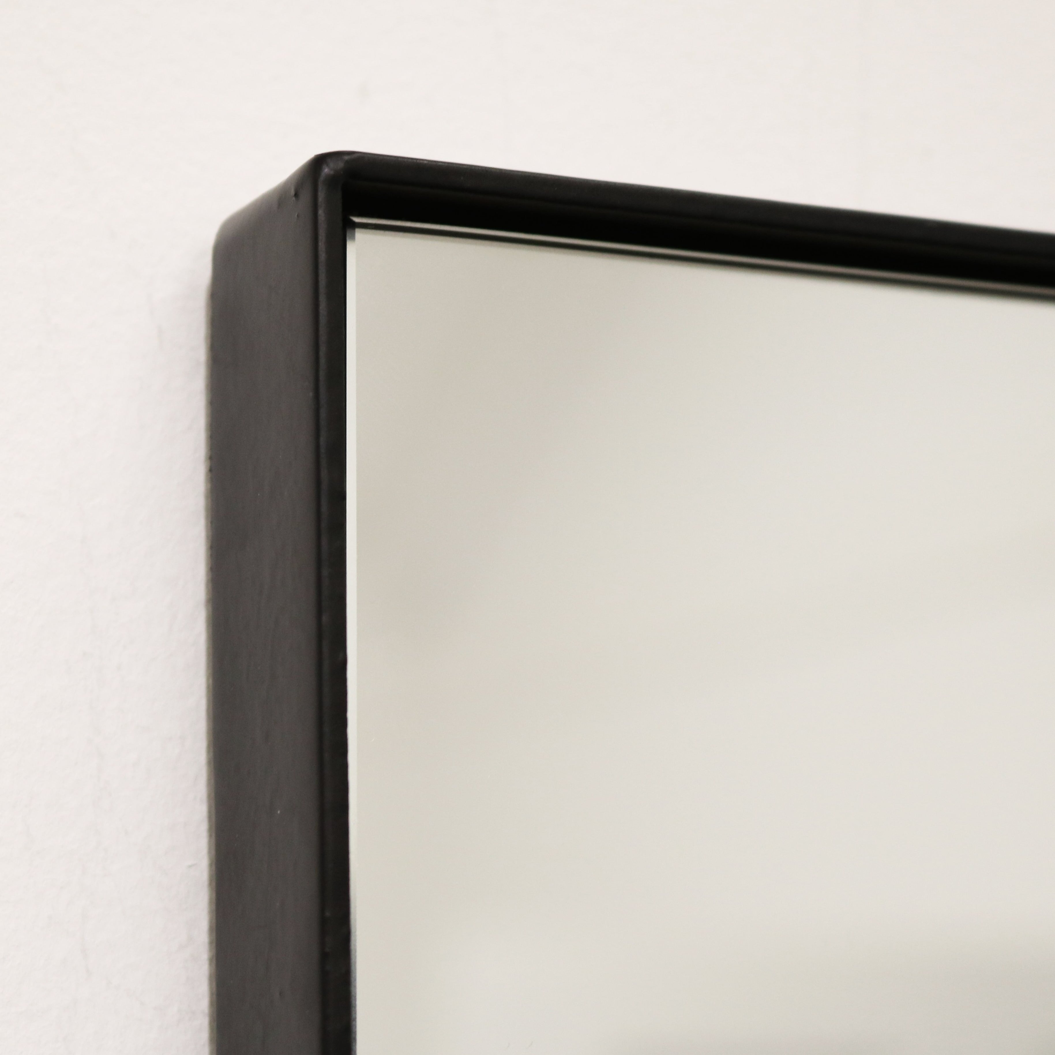 Theo Mirror - Large Rectangular Black Metal Wall Mirror 179cm x 80cm