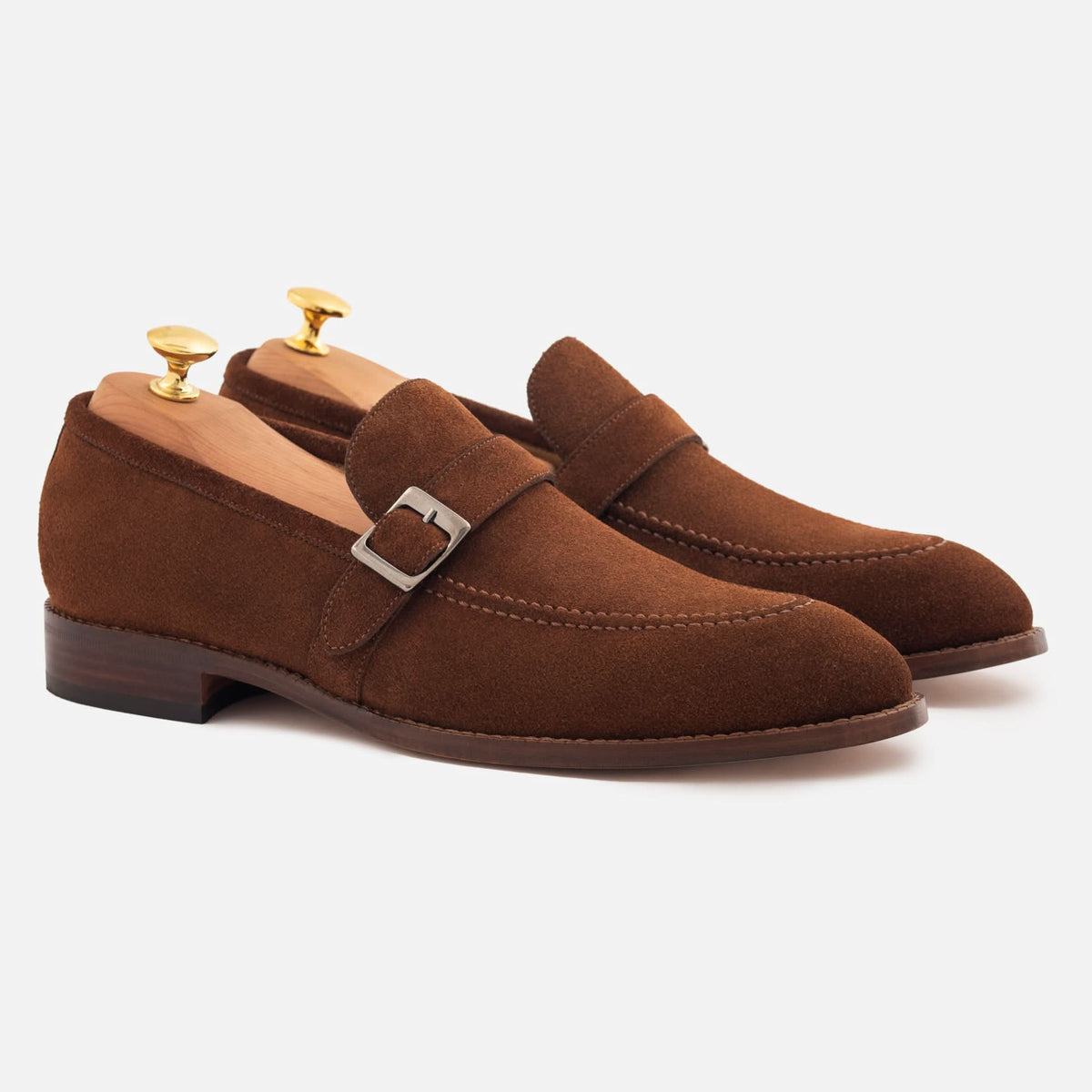Archie Men’s Belted Loafers – Water-Repellent Suede