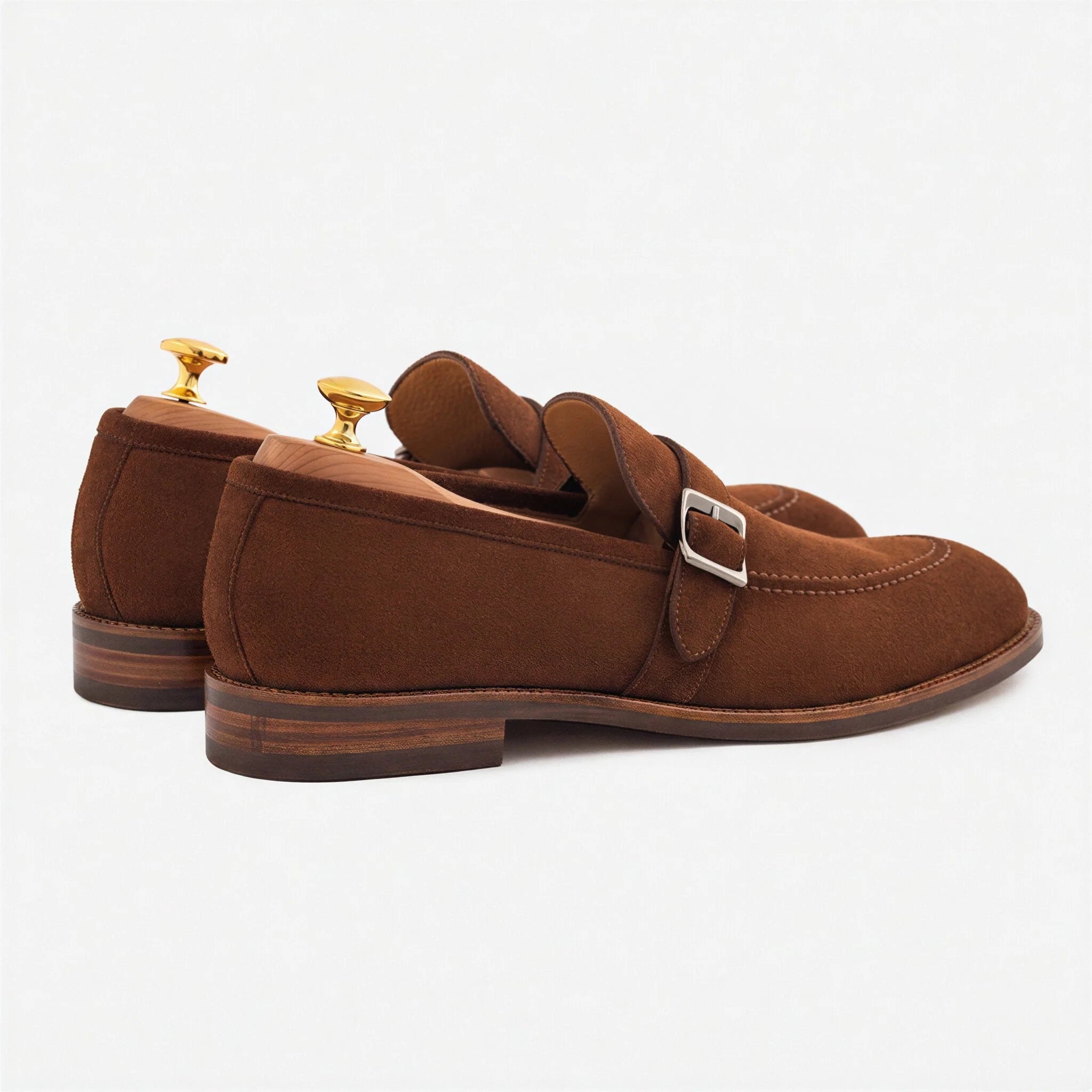 Archie Men’s Belted Loafers – Water-Repellent Suede