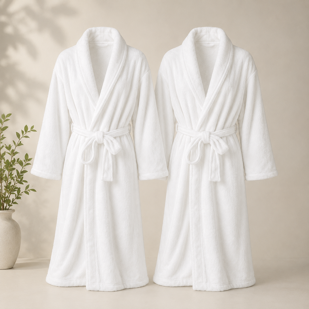 [8 PIEZAS] Juego de Toallas Alba Premium de Algodón Suave + 2 Batas de Baño de Regalo