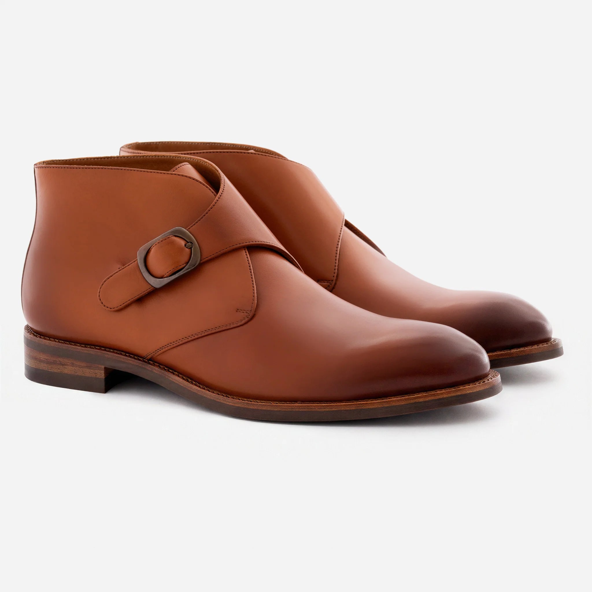 Men’s Gregory Buckle Boots in Premium Full-Grain Leather