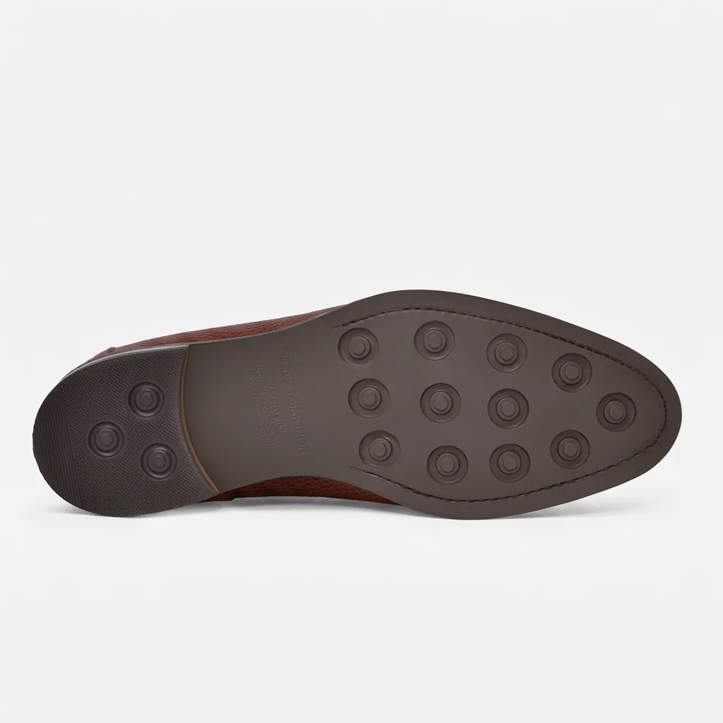Men's Vincent Belgian Loafers – Premium Pebbled Leather