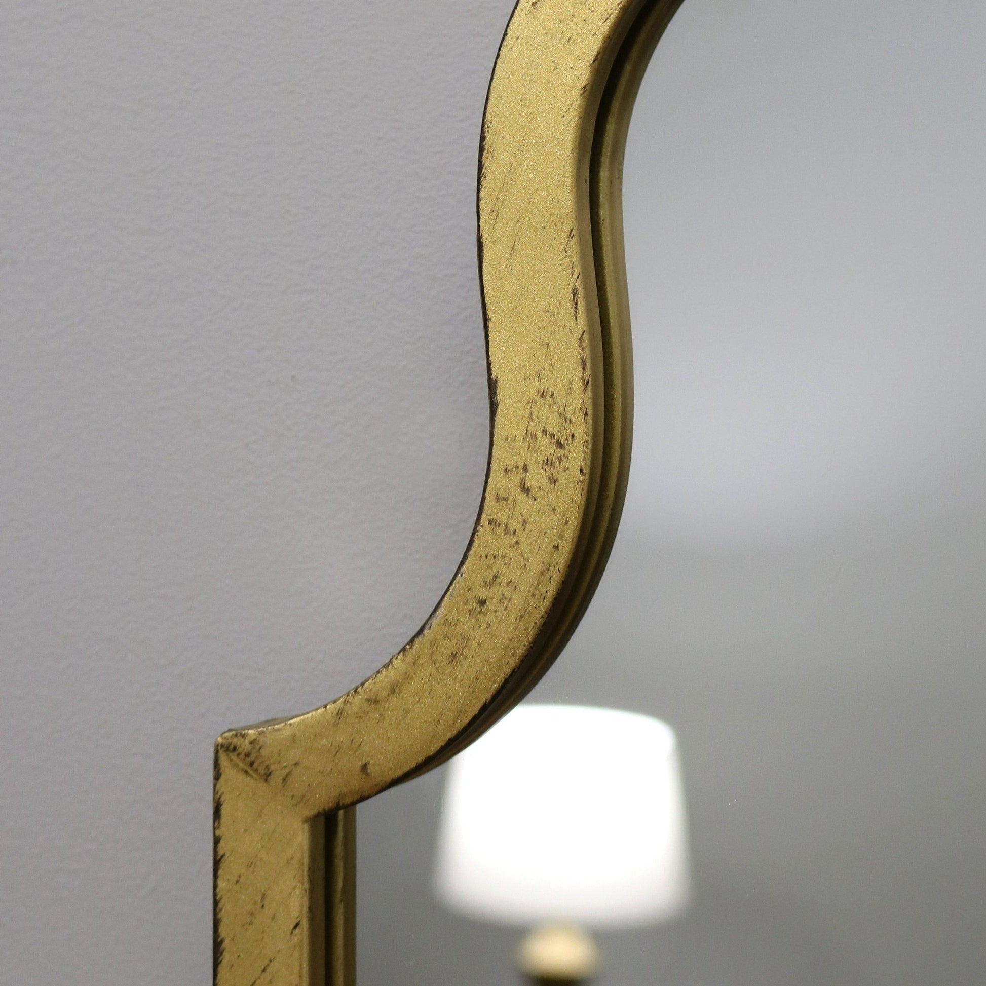 Algiers Mirror - Large Arched Gold Metal Mirror 150cm x 60cm