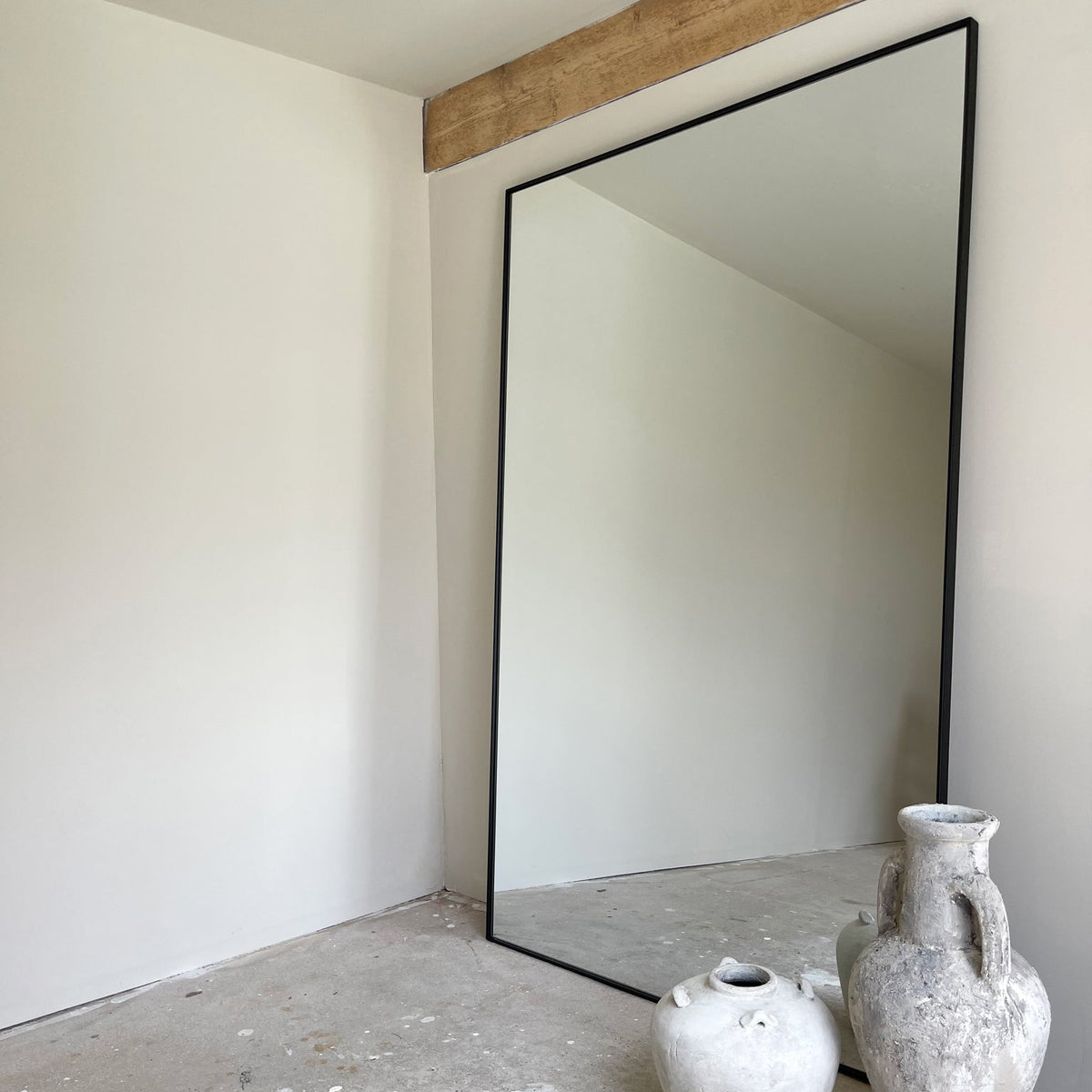 Theo Mirror – Extra large black metal full-length mirror (190 cm x 120 cm)