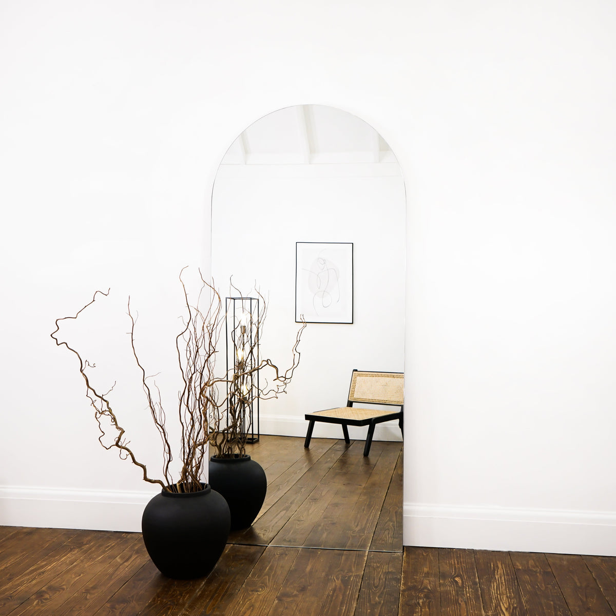 Edge Mirror – Large Full-Length Curved Frameless Mirror (179 cm x 80 cm)