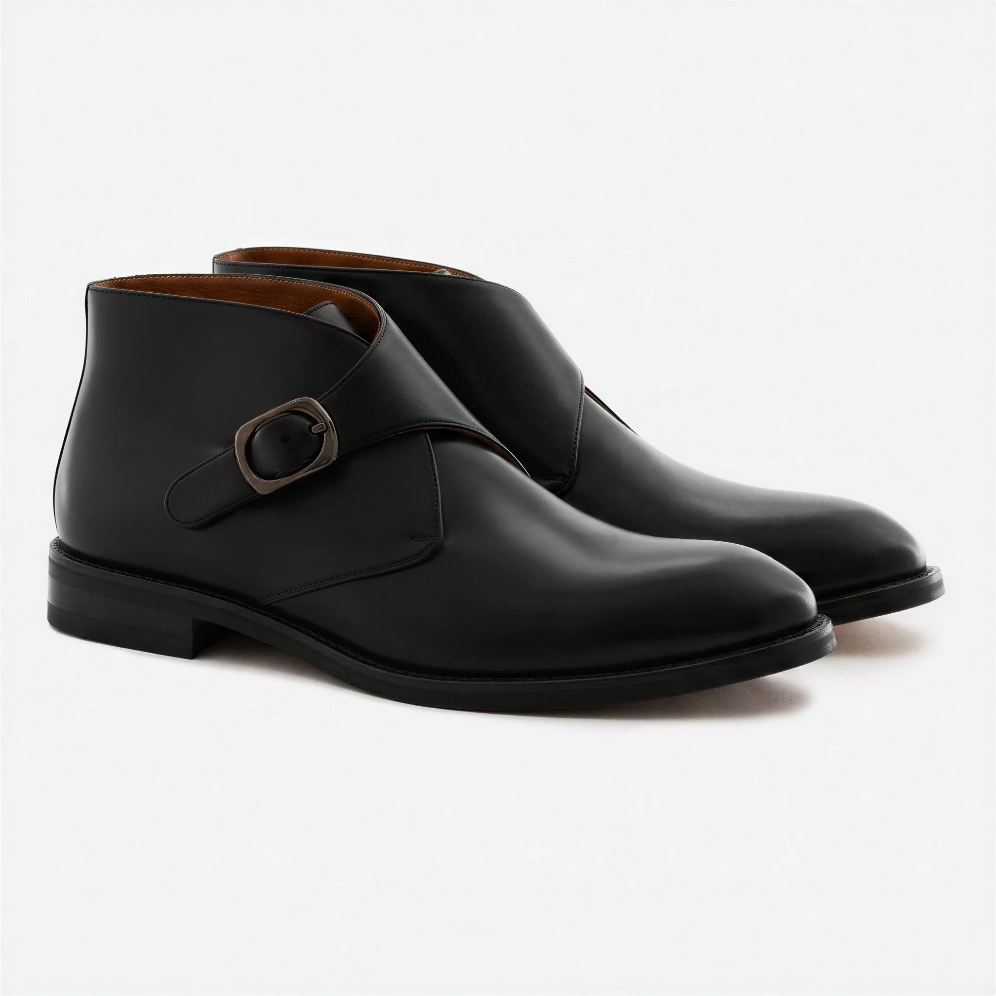 Men’s Gregory Buckle Boots in Premium Full-Grain Leather