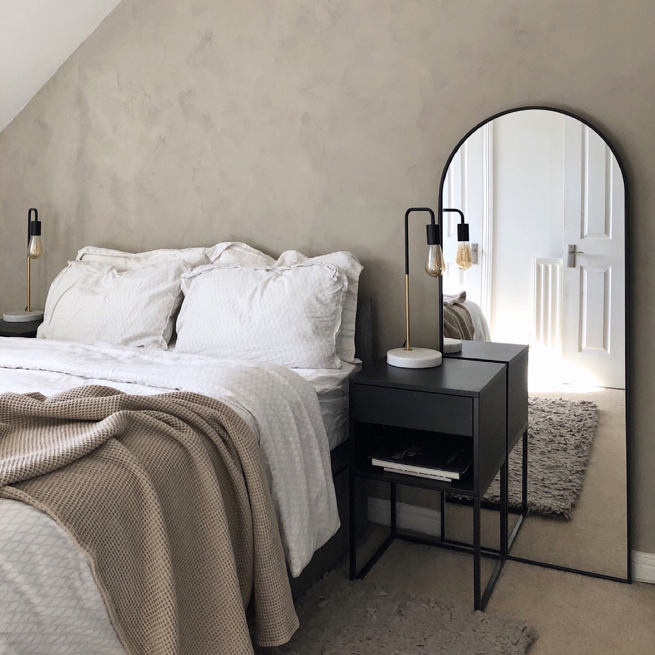 Liberty Mirror - Large Black Arched Metal Mirror 160cm x 60cm